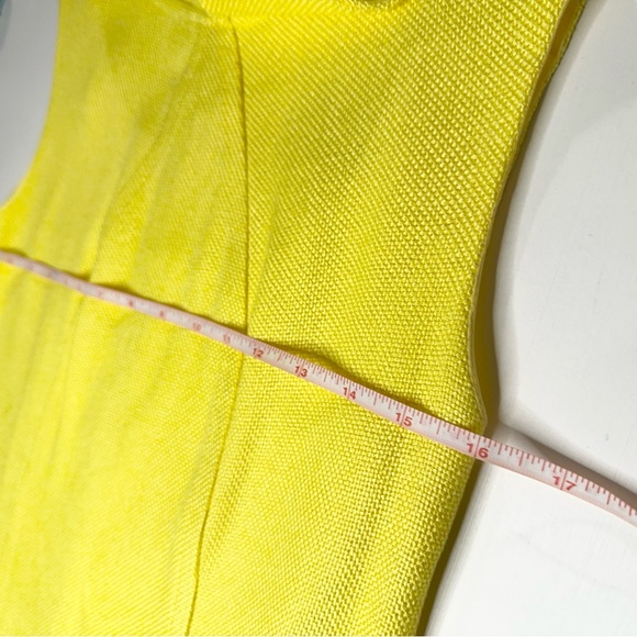 PRESTIGE BY DAVID PRESSON BOSTON VINTAGE 60s YELLOW COLLAR MIDI DRESS SIZE 14 - Picture 8 of 10